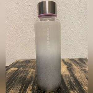 Super rare snow storm adorable glass Starbucks water bottle